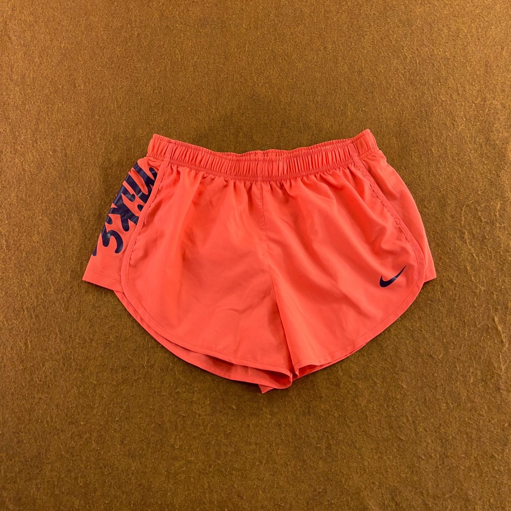 Nike Womens Large Coral Dri-FIT Graphic Athletic Running Shorts